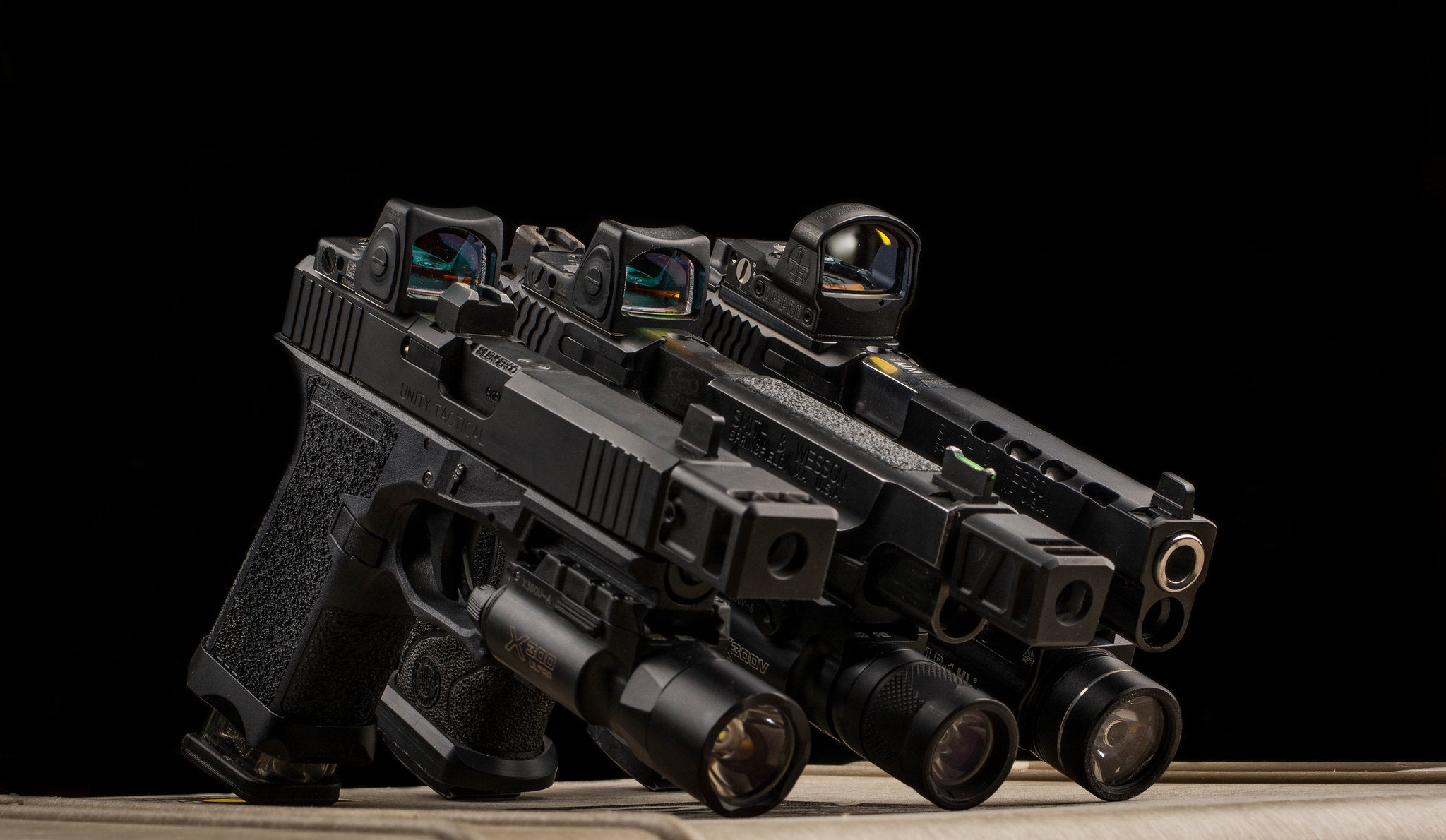 Firearm licence for self defence handgun showing Glock, Sig Sauer and Smith & Wesson handguns.